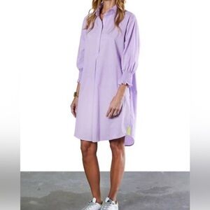 Elegant Purple Ruffle Dress from Caryn Lawn